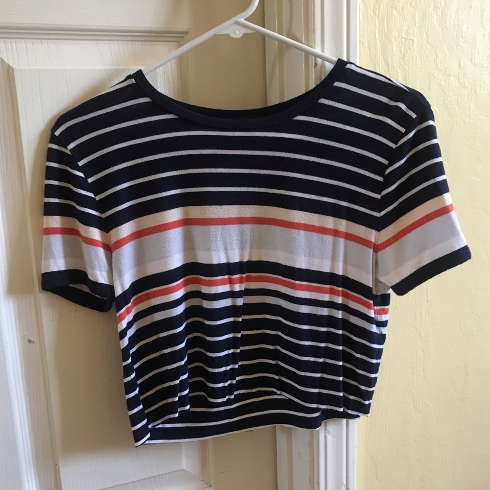 Cropped stripped T-shirt, women’s xs